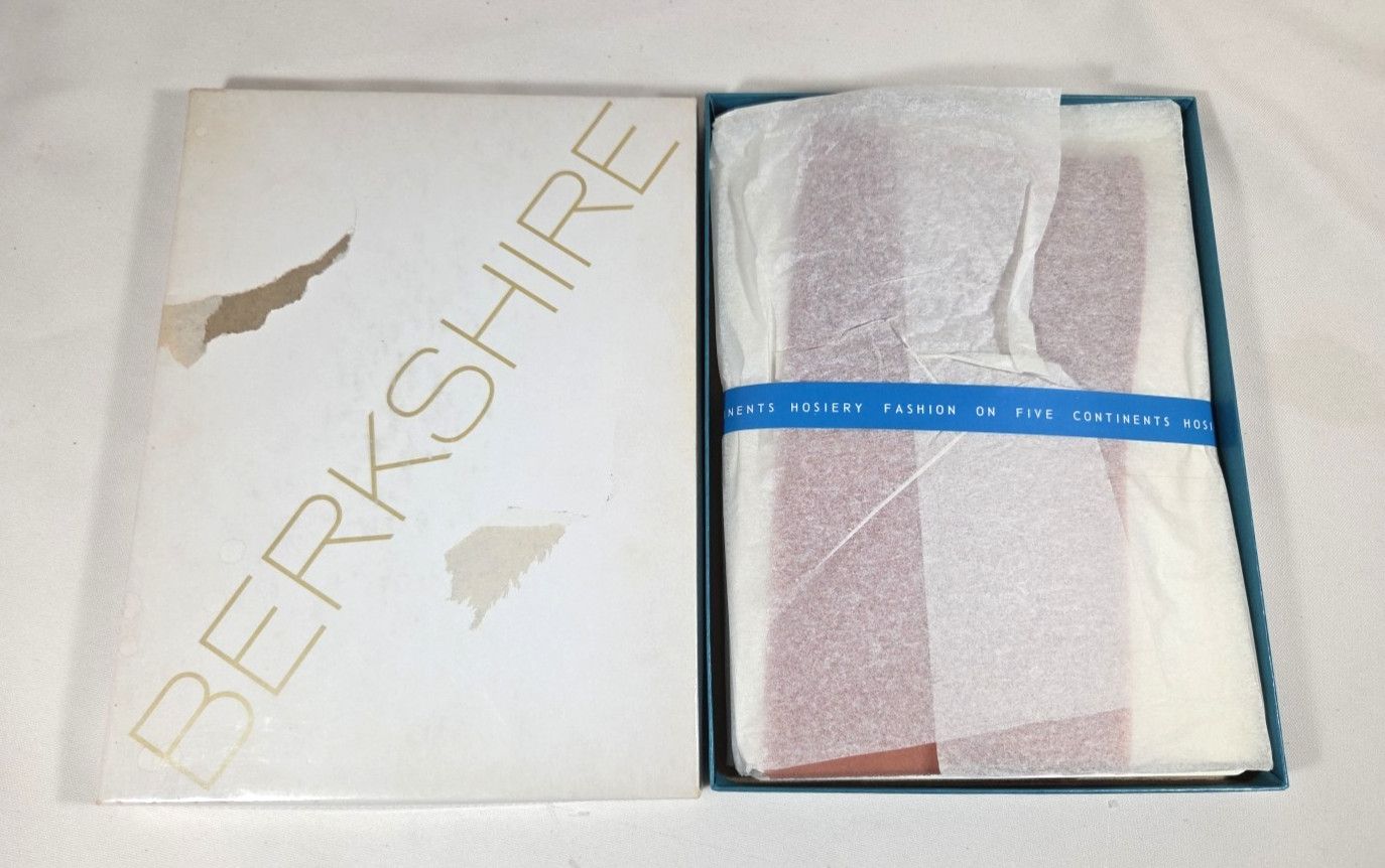3 Prs. NEW ~ Vtg 60&rsquo;s Berkshire Stockings Rose Beige Agilon Stretch Sz. 9 1/2-10