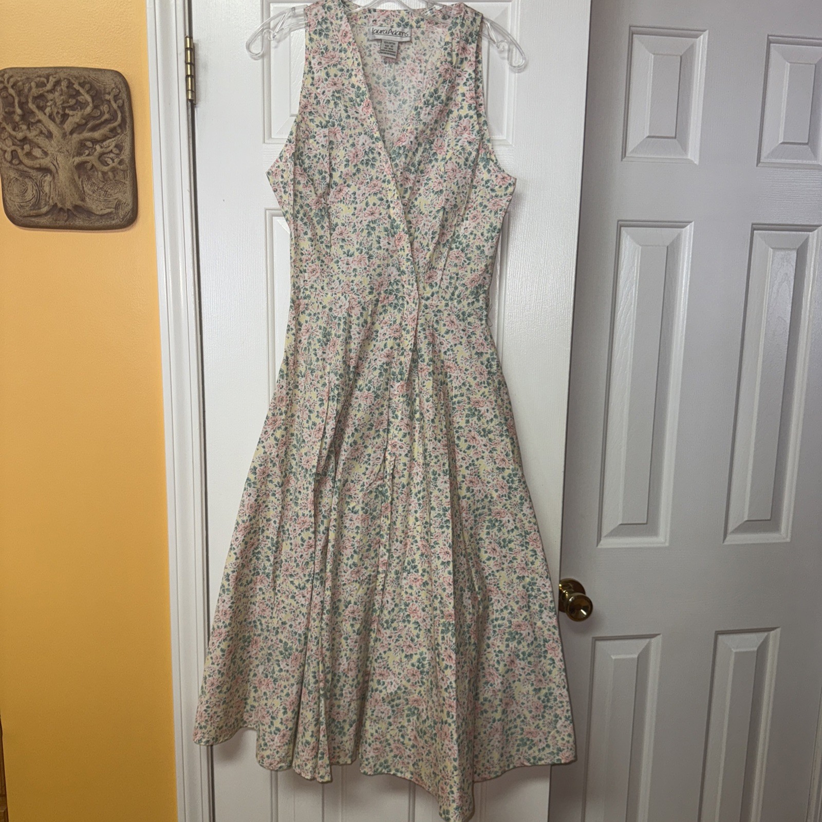 Lot 2- Vintage 100% Cotton Long Robe Dress Nighty Laura Adams New Cottagecore M