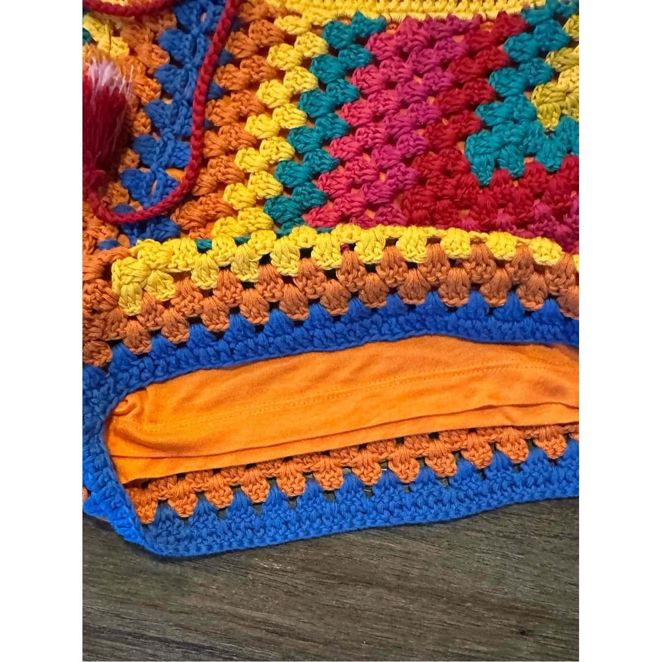NWT Farm Rio Striped Scarf Crochet Shorts. Size M