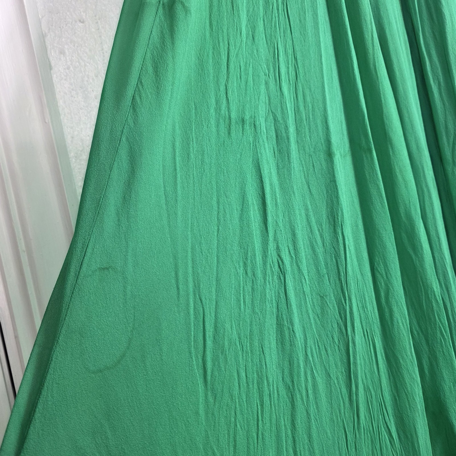 VTG John Doyle Bishop Seattle Beaded Silk Chiffon Gown Green Avant Garde Read