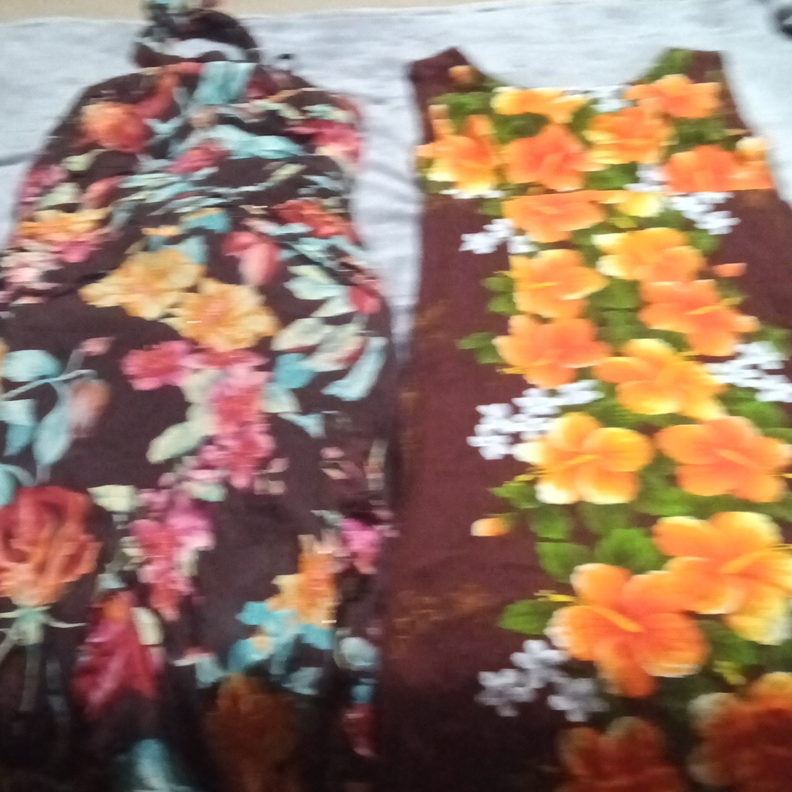 VTG Ui-Maikai Maxi Hawaiian Dress M/L Sleeveless 60s 70s Floral *Small Flaw
