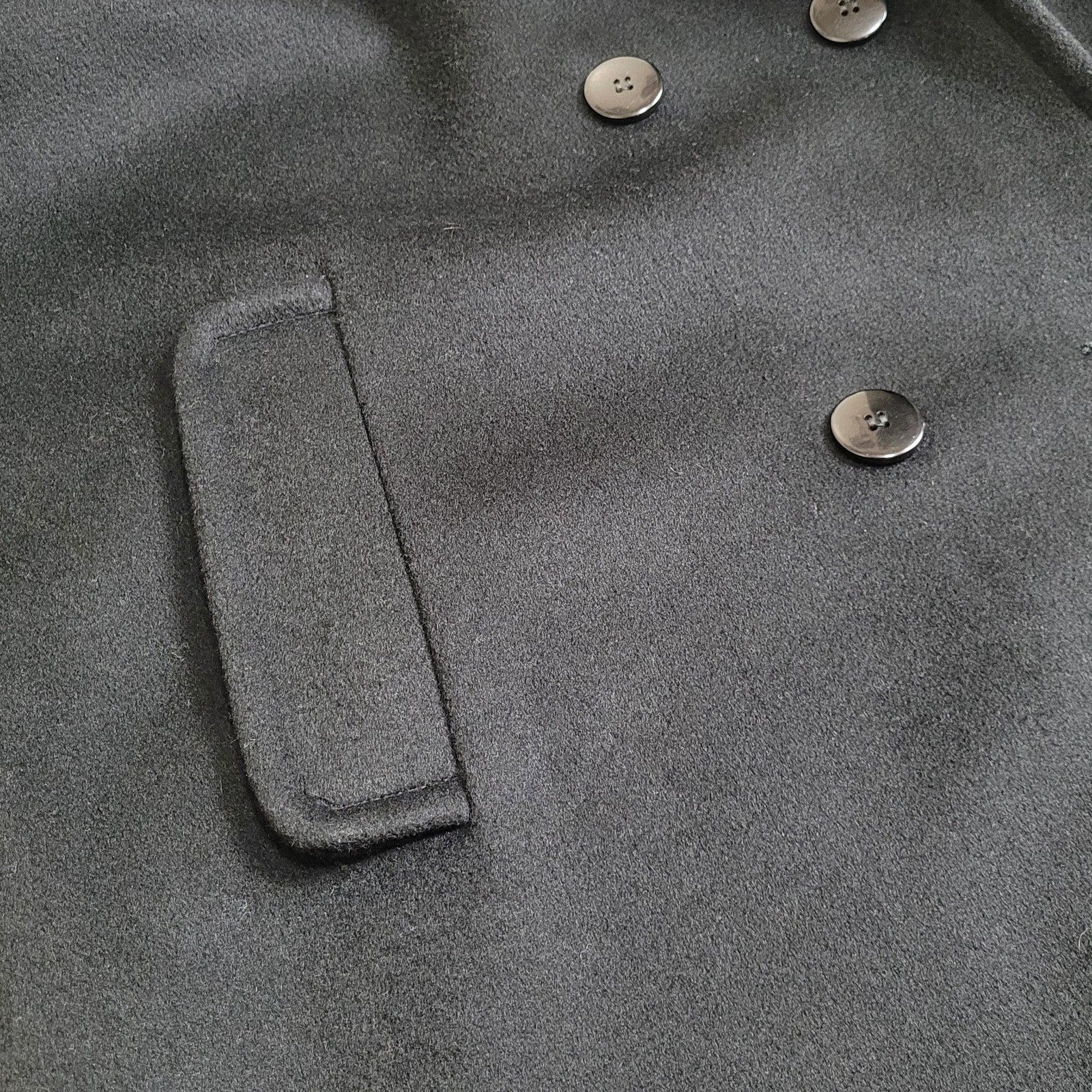 VTG A. Sachs Perlette Wool Overcoat Womens Shawl Collar L/XL Wool Black 80-90&rsquo;s