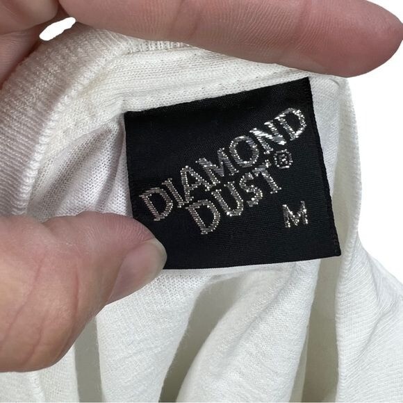 Vintage White 1998 DIAMOND DUST Eagle Totem Pole Tee Size MD