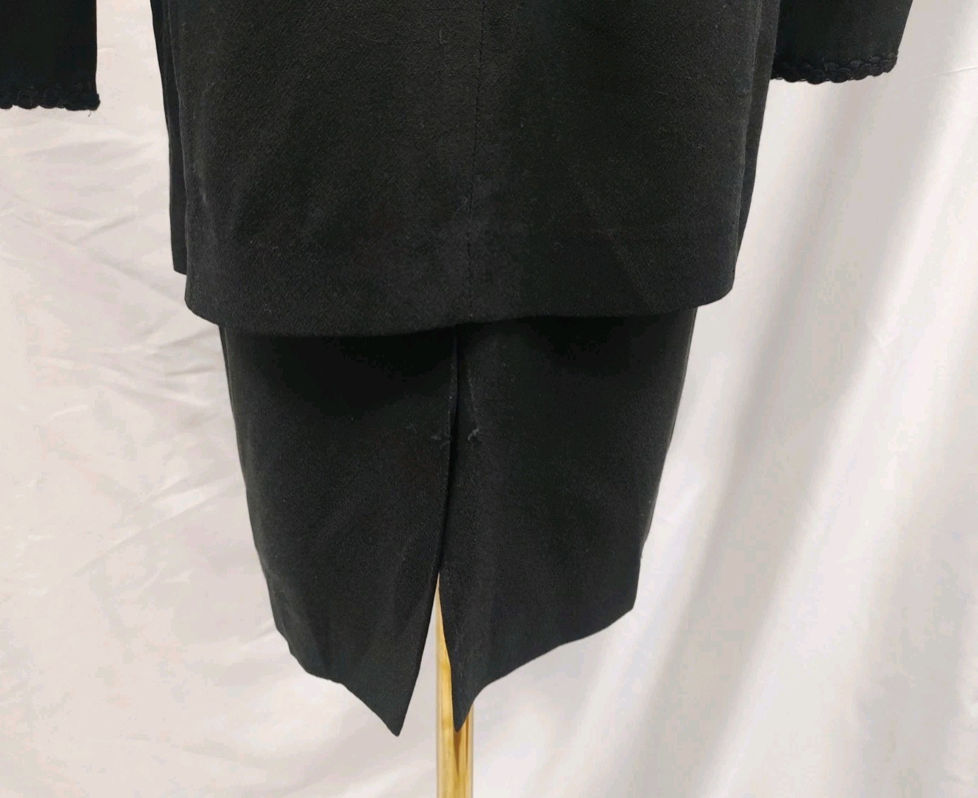 80&rsquo;s Vintage Studio 1 Dress Black Jacket Dress Style Keyhole Neck Braided Trim L
