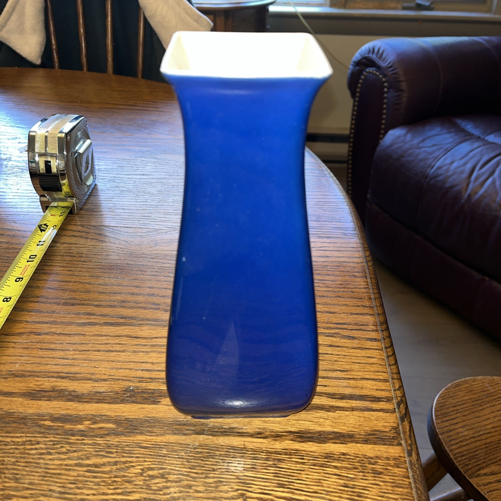 Vintage Hutzlers Baltimore Rare Lenox Display Vase Nice Blue 8.5”