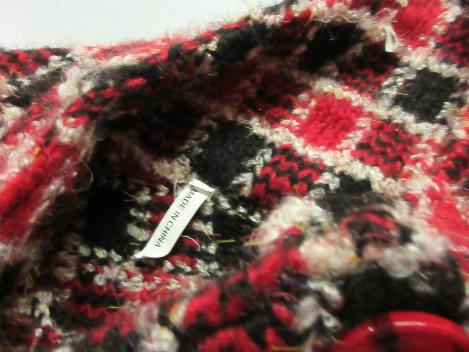 RETRO VINTAGE JACKET RED & BLACK SWING STYLE SIZE M/L NO LABEL
