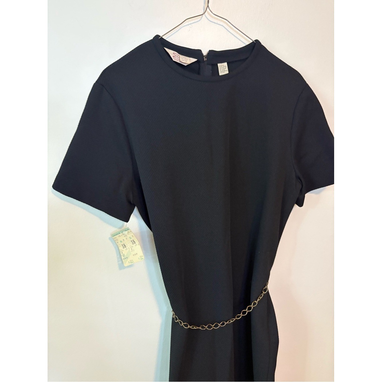 Vintage Deadstock Fritzi of California Dress with Chain Coin Belt Retro
