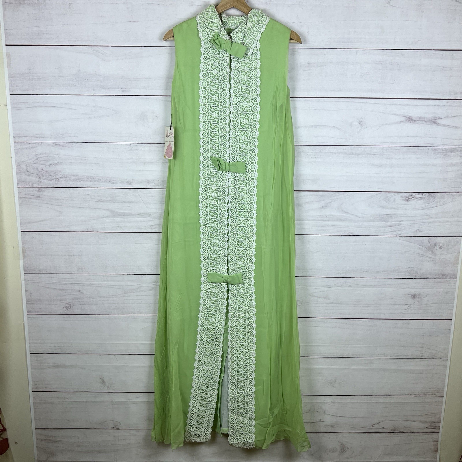 Vintage Nadine Green Dress 70s 80s Size 9 Small or XS NWT