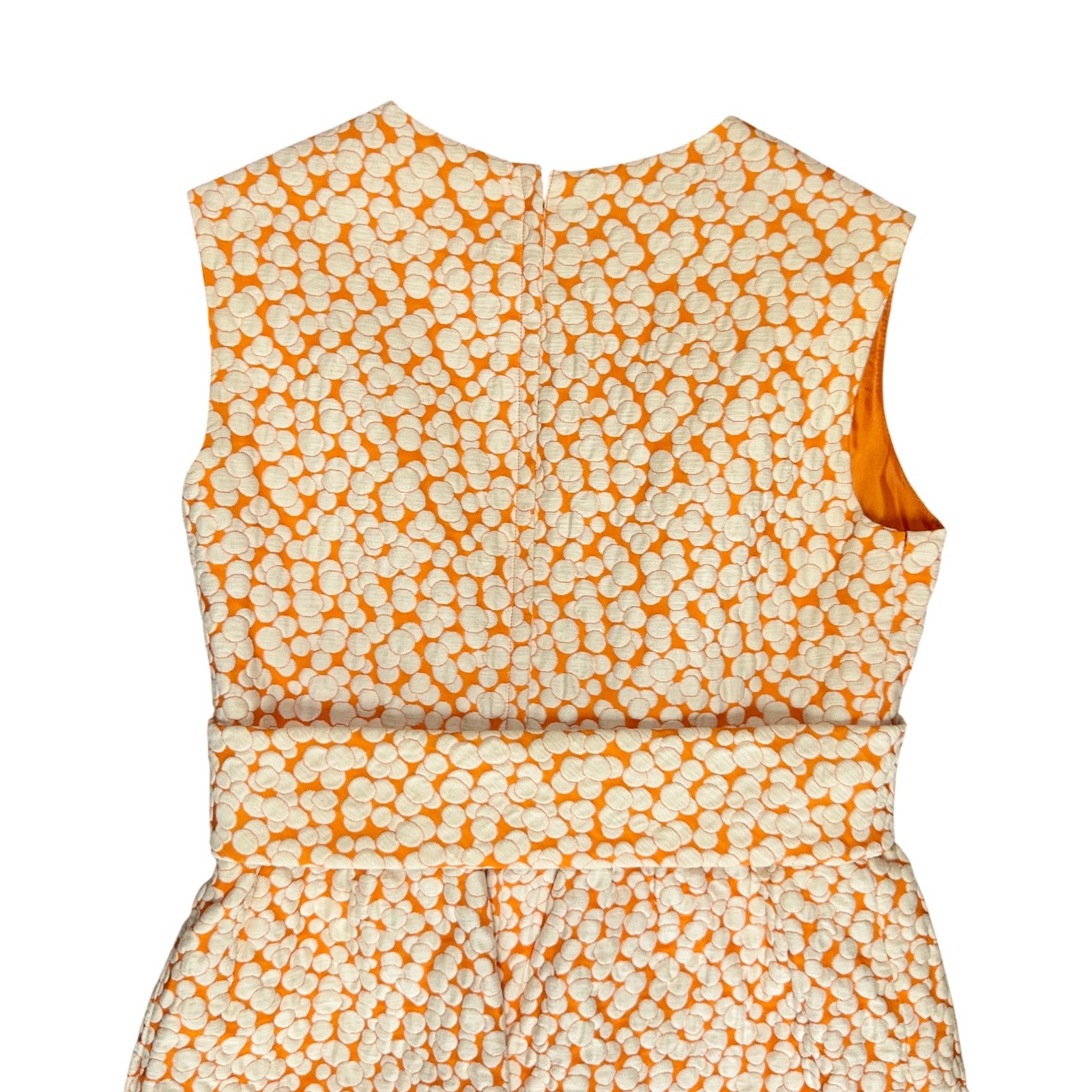 Vtg 1960s Jane Andre California Orange MCM Mod GoGo Knee Dress Belted SIZE 12