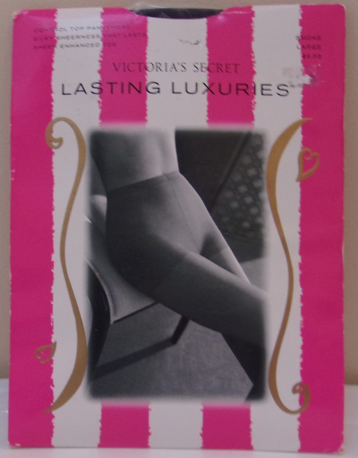 Victoria&rsquo;s Secret LASTING LUXURIES Control Top Pantyhose SMOKE Size: Large NIP