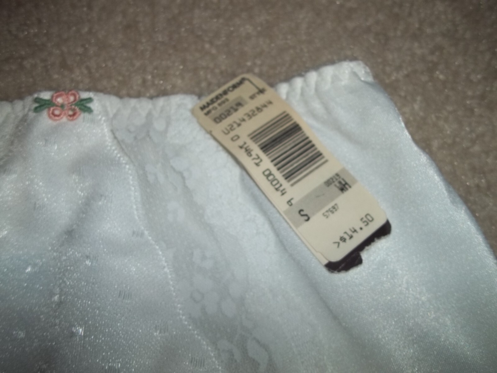 NEW NWT Vintage MAIDENFORM LETTER PERFECT White 219 Panties Briefs Small S SM