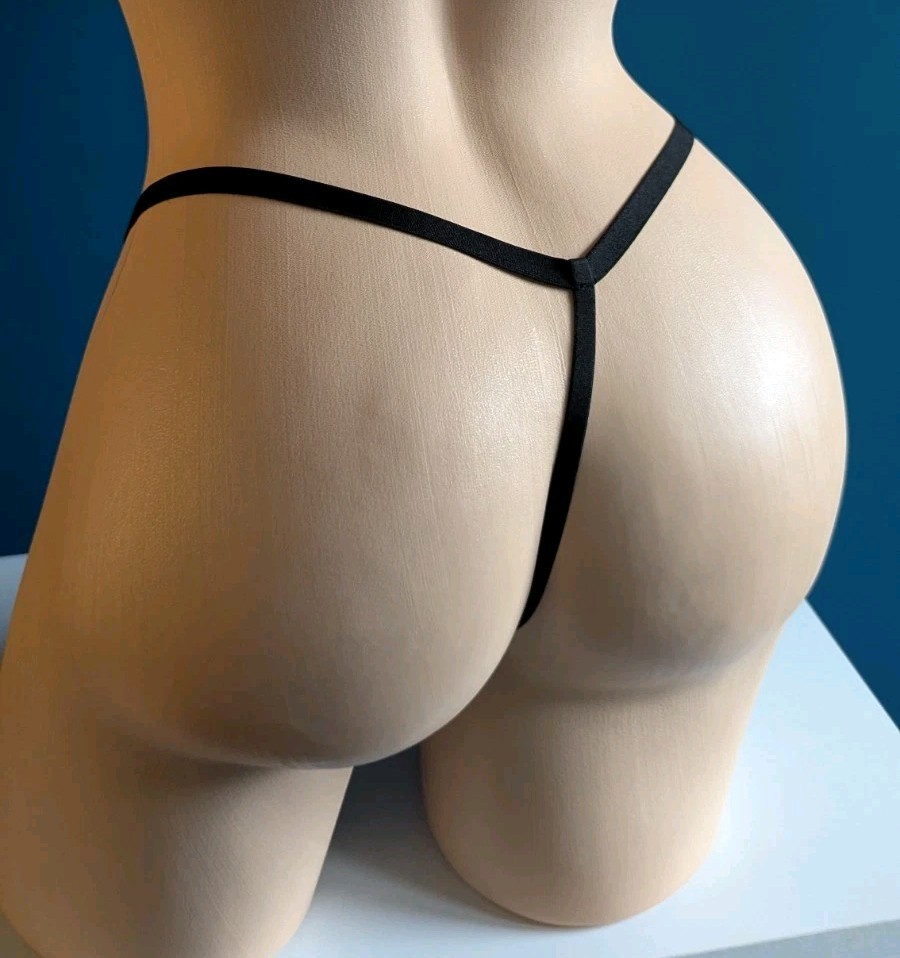Vtg Victoria&rsquo;s Secret Nylon THONG V String L Panties NOS NWT Y2K HTF Retro Style