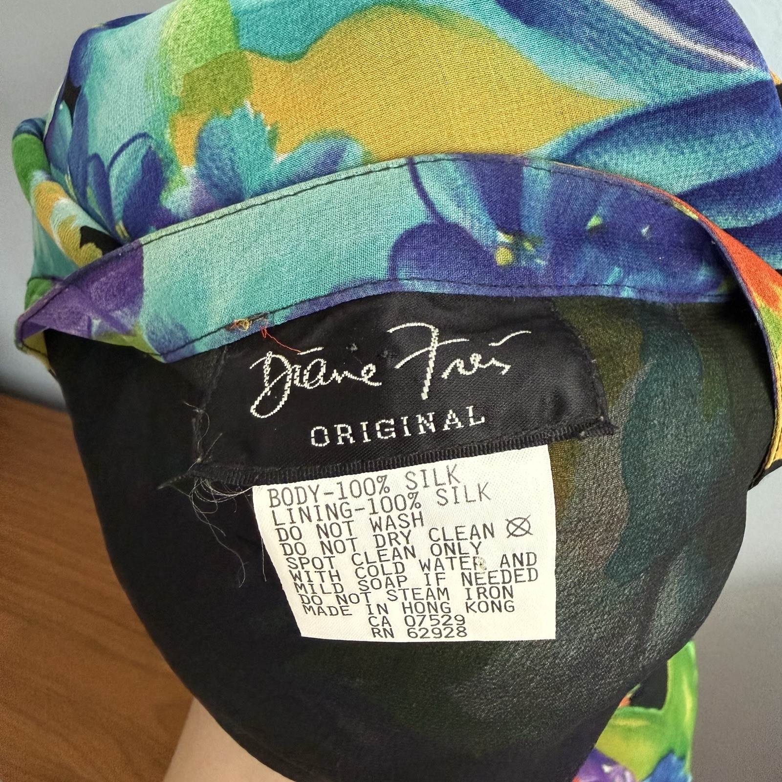 VTG Diane Freis Blouse Shirt Size Silk Bead Sequin Retro Glam Festive Luxury M/L