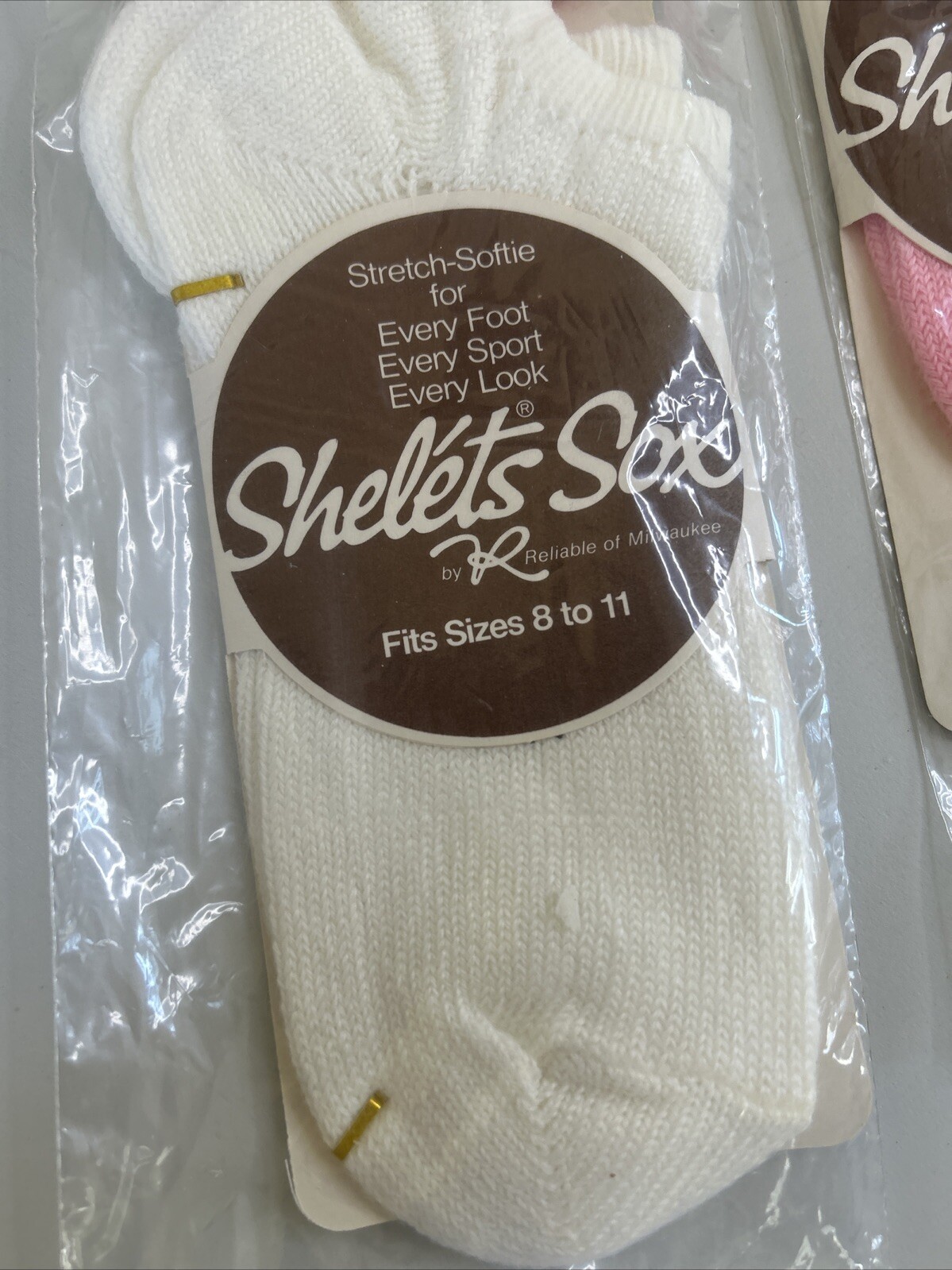 VTG Bootie Socks NOS White Red 8-11 Flowers Tassel Shelets Low Cut Ankle 1970s
