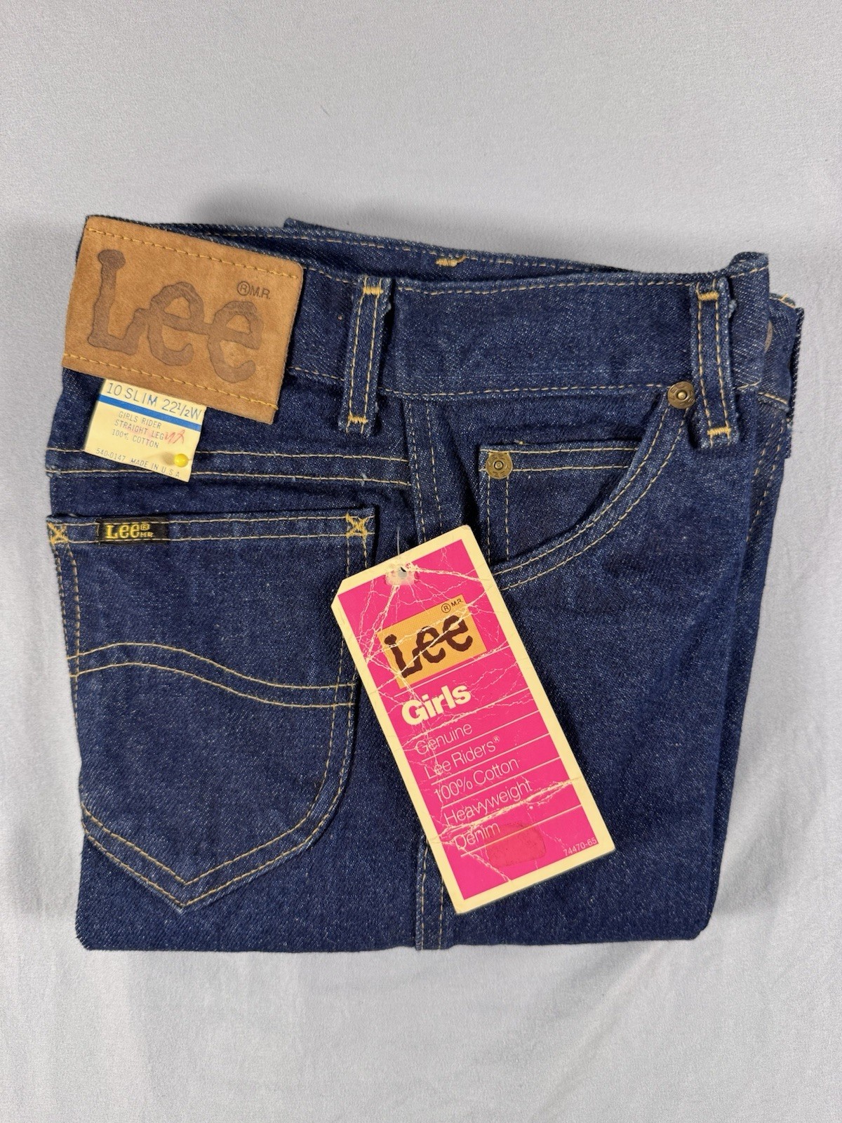 Lee Riders Vintage Denim Juniors Jeans Deadstock USA Straight Leg (10SLIM)