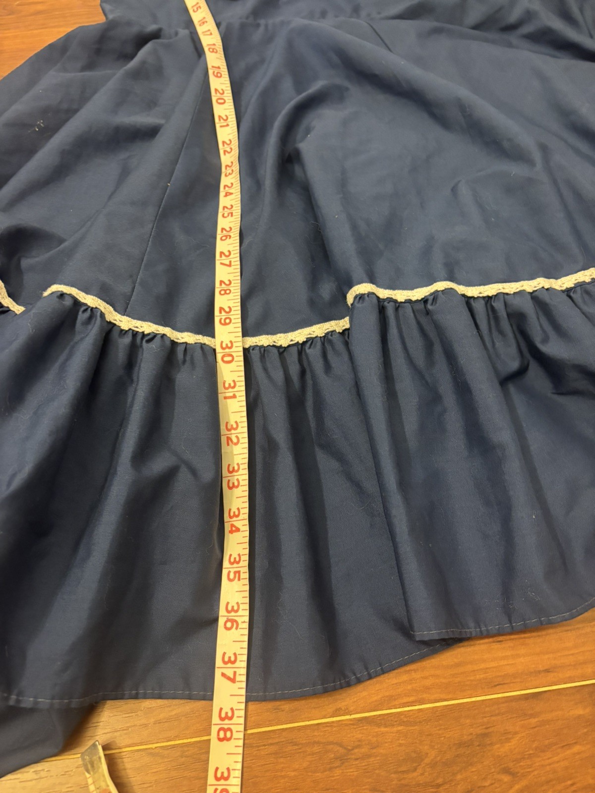 Vintage Parteners Please Dress Cottagcore Renaissance Peasant Corset Blue S/M