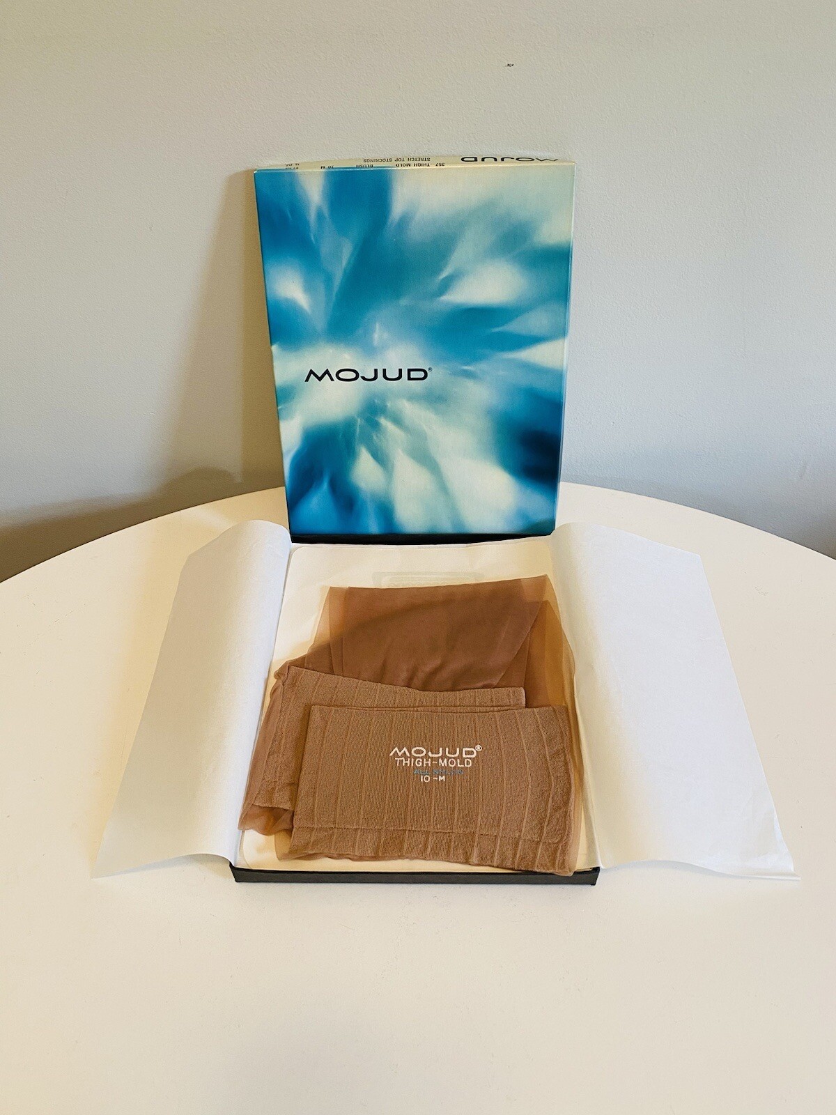 Vintage 3 Pair Mojud Magic-Motion Thigh-Mold Nylon Stockings in Original Box