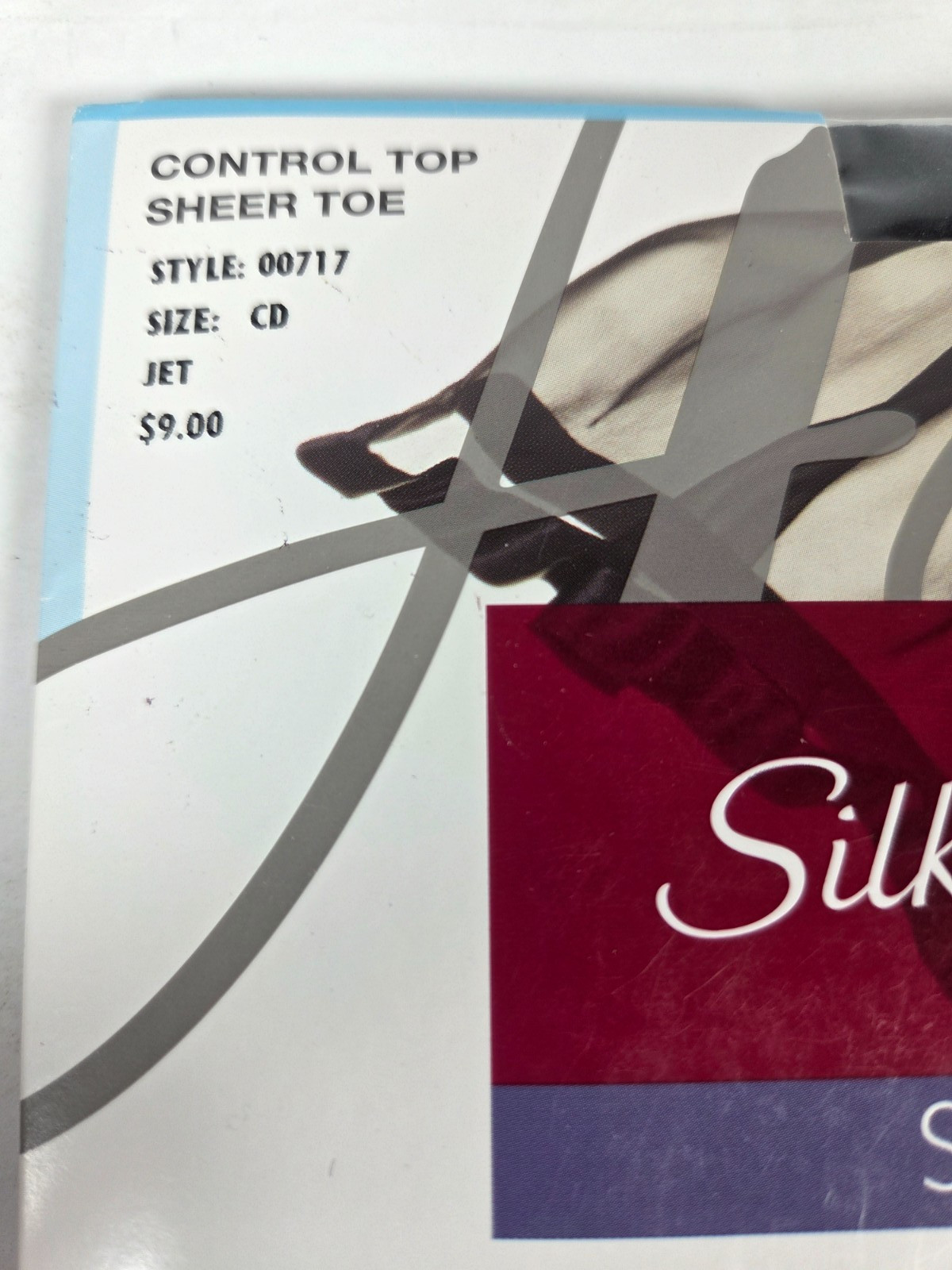 2 Hanes Silk Reflections Silky Sheer Pantyhose Sz CD Jet Black CT Sheer Toe #717