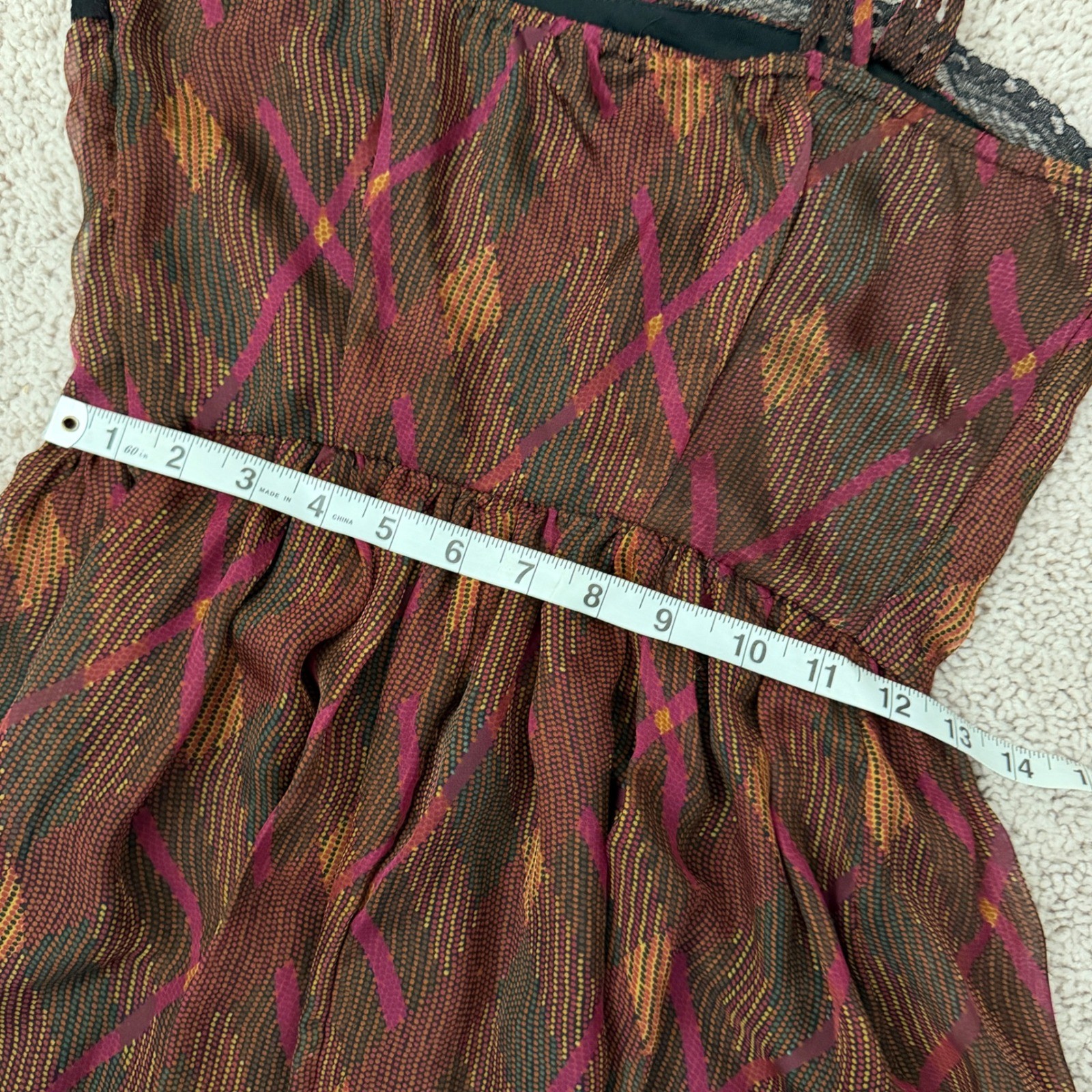 VINTAGE Y2K Silk Mini Dress Babydoll Lace Trim Fairy Grunge Coquette Size XS S