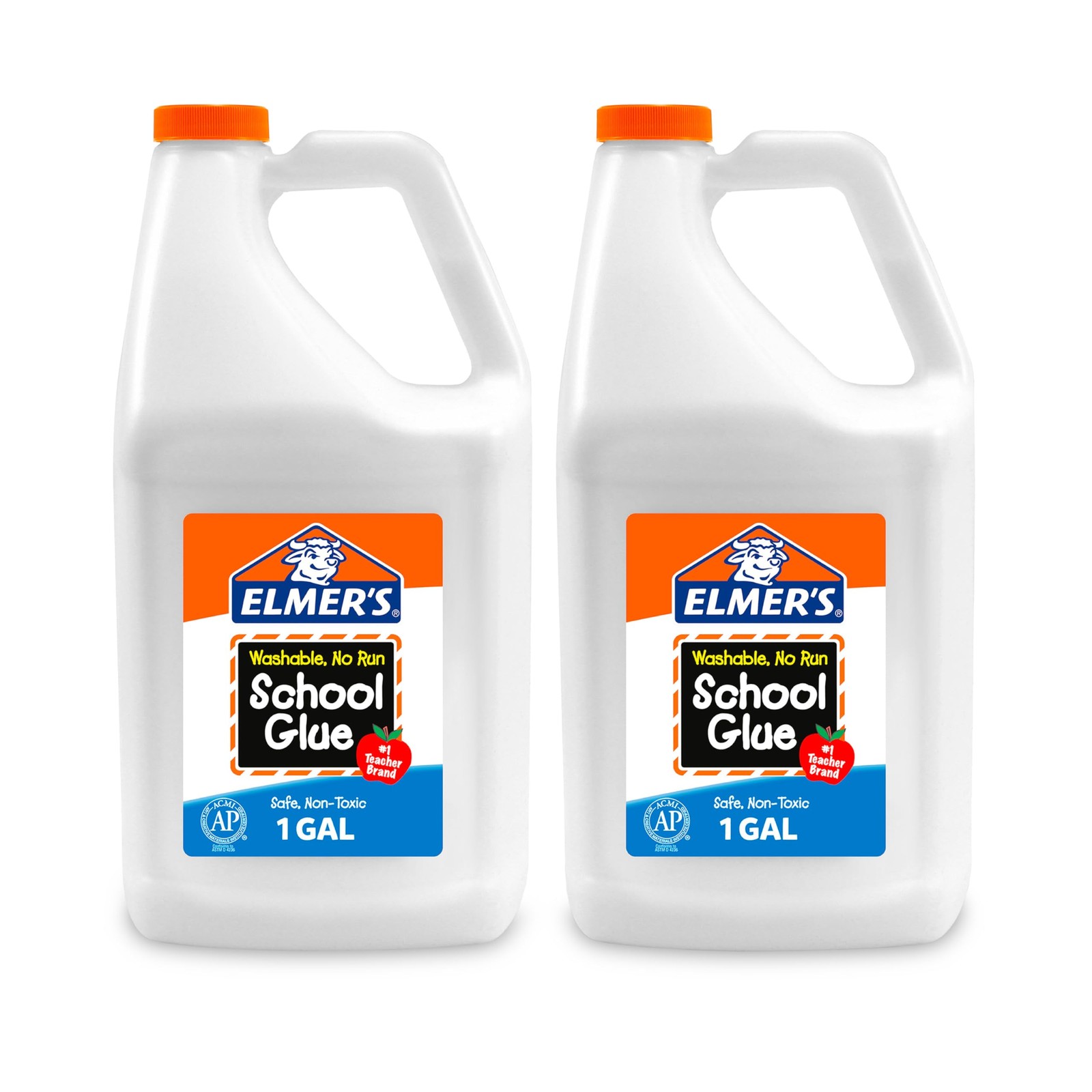 Elmer&rsquo;s Washable White Liquid School Glue, 1 Gallon 2-Pack – #1 Teacher Brand