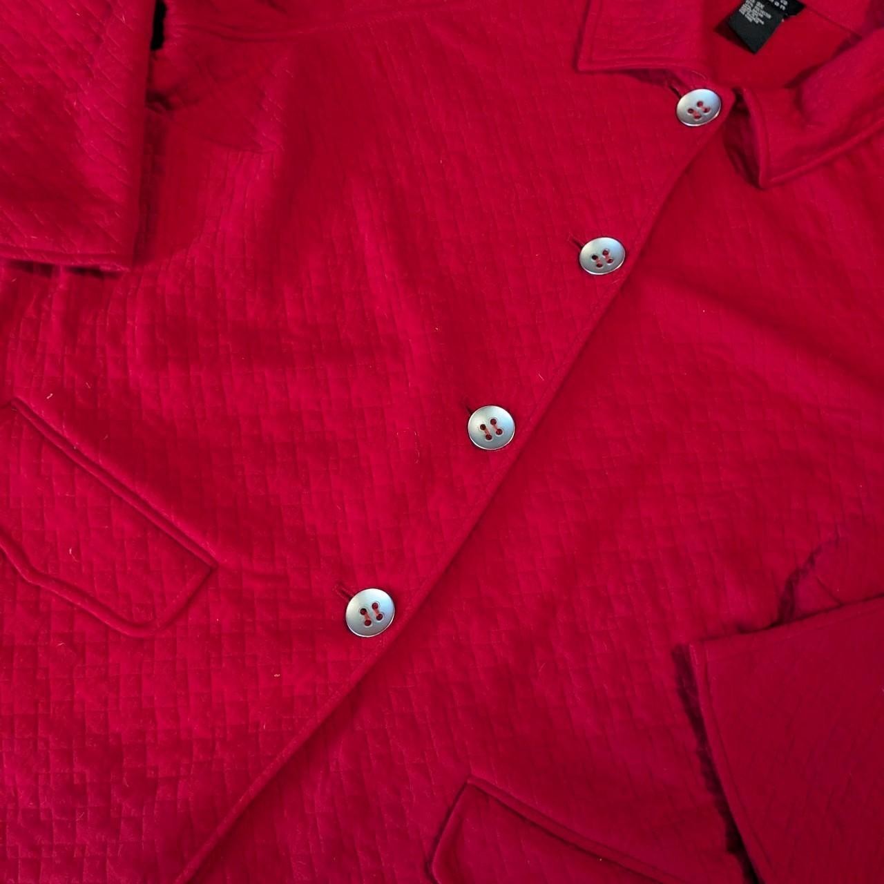 VTG Vintage 90s Cozy Red quilted button-up jacket 3XL