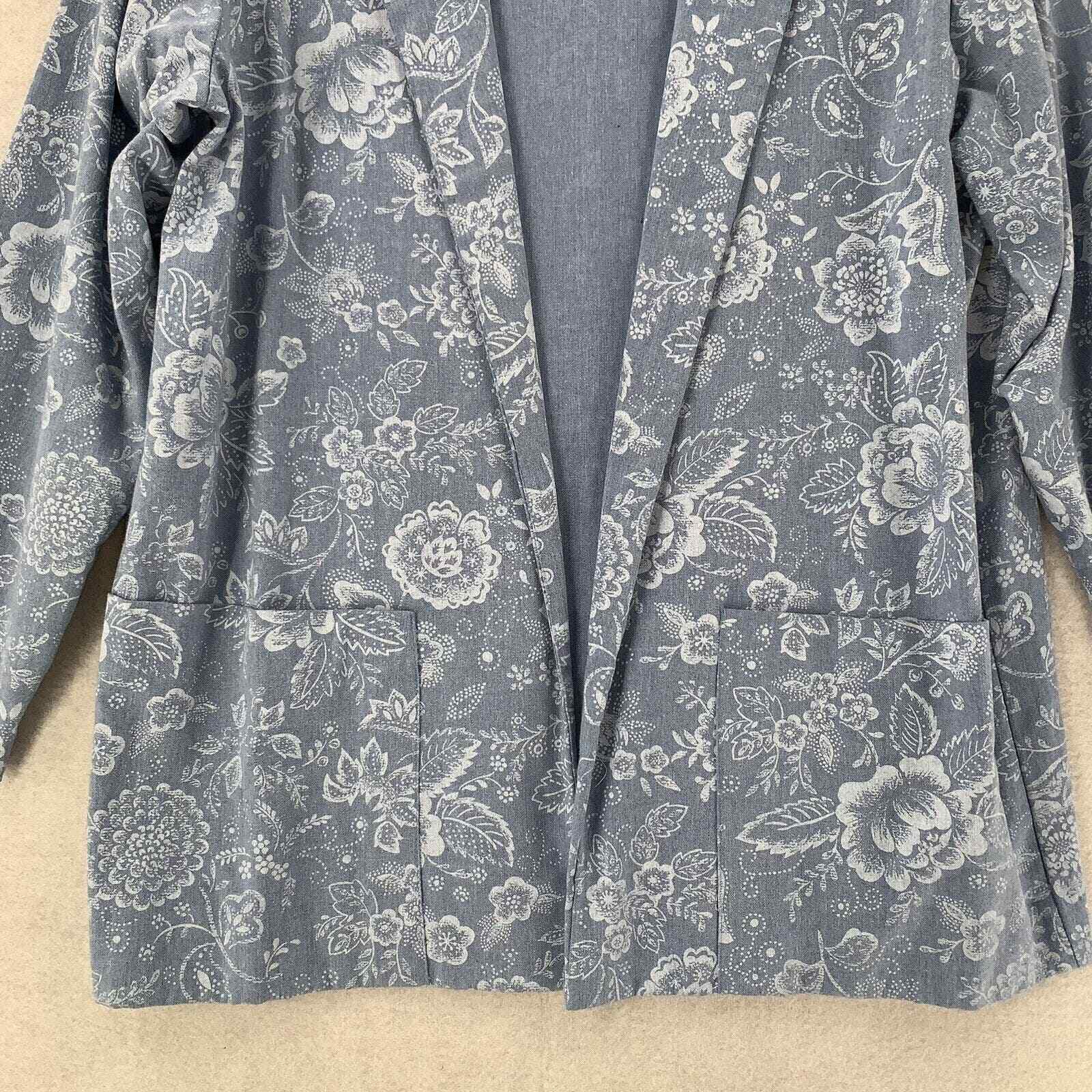 Vintage Norwin Suit Dress Blue Floral Long Line 2 Piece Modest Womens Med-Lg