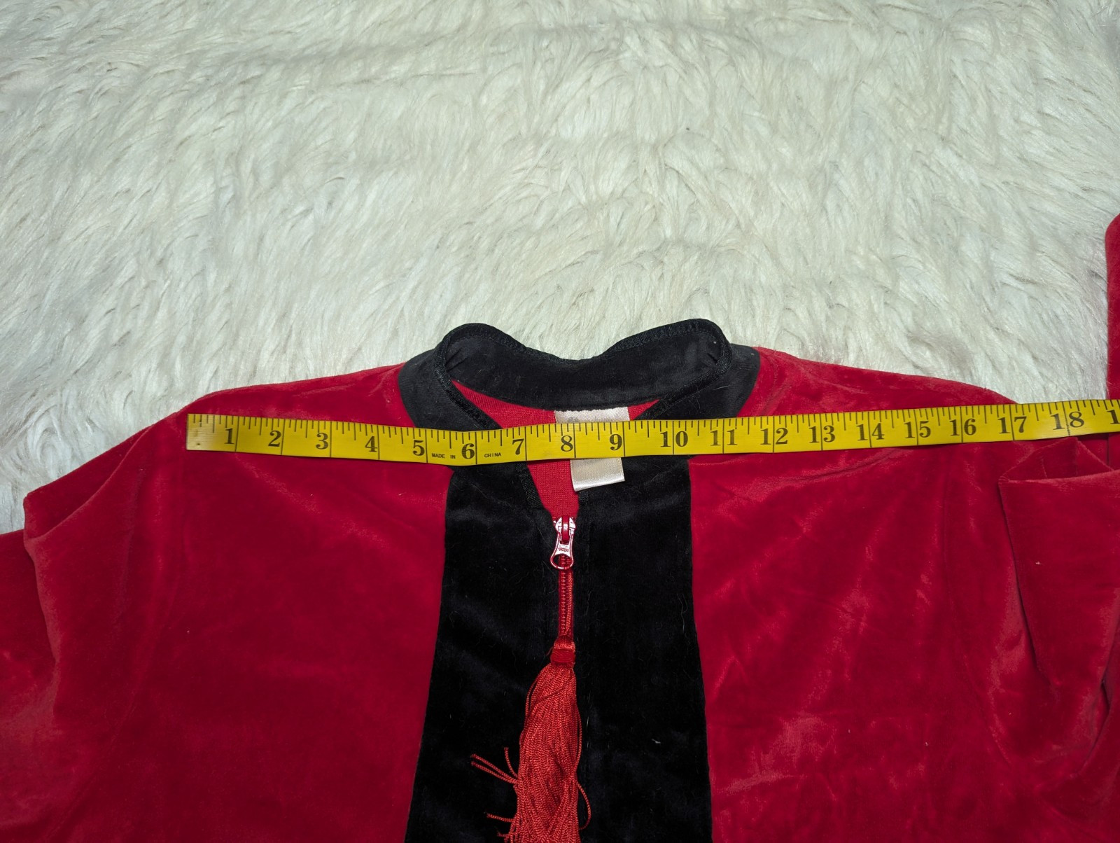ENCHANTED Red Black LOUNGE Robe House Coat Nightgown 2-WAY ZIP Women&rsquo;s S/M