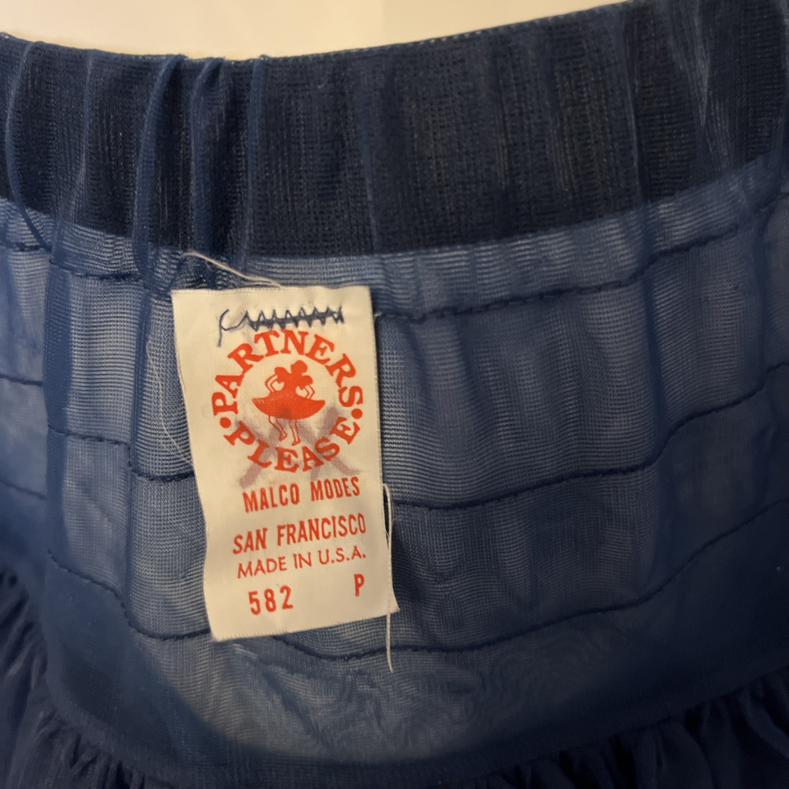 Malco Modes Blue Nylon Petticoat Square Dance 20&Prime;Lng Vintage Ultra Feminine~Soft