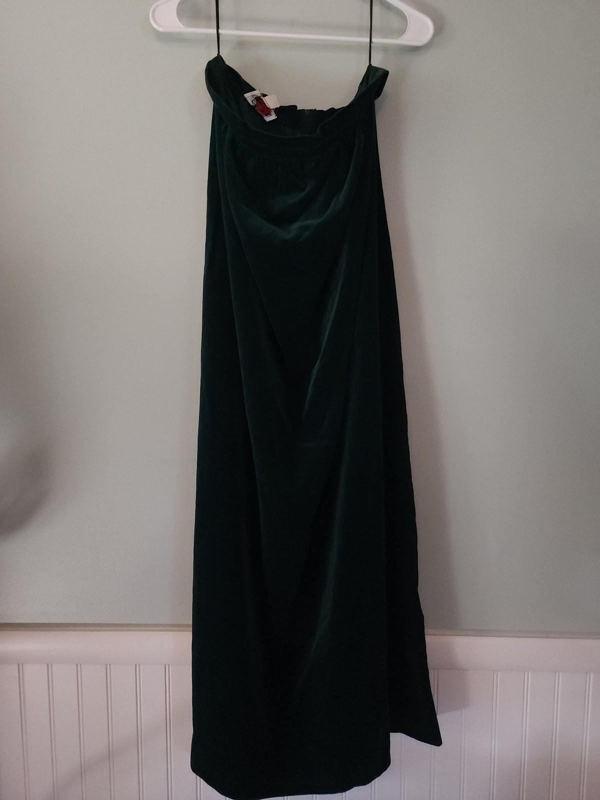 Vintage Lanz Originals Forest Green Velvet Maxi Skirt