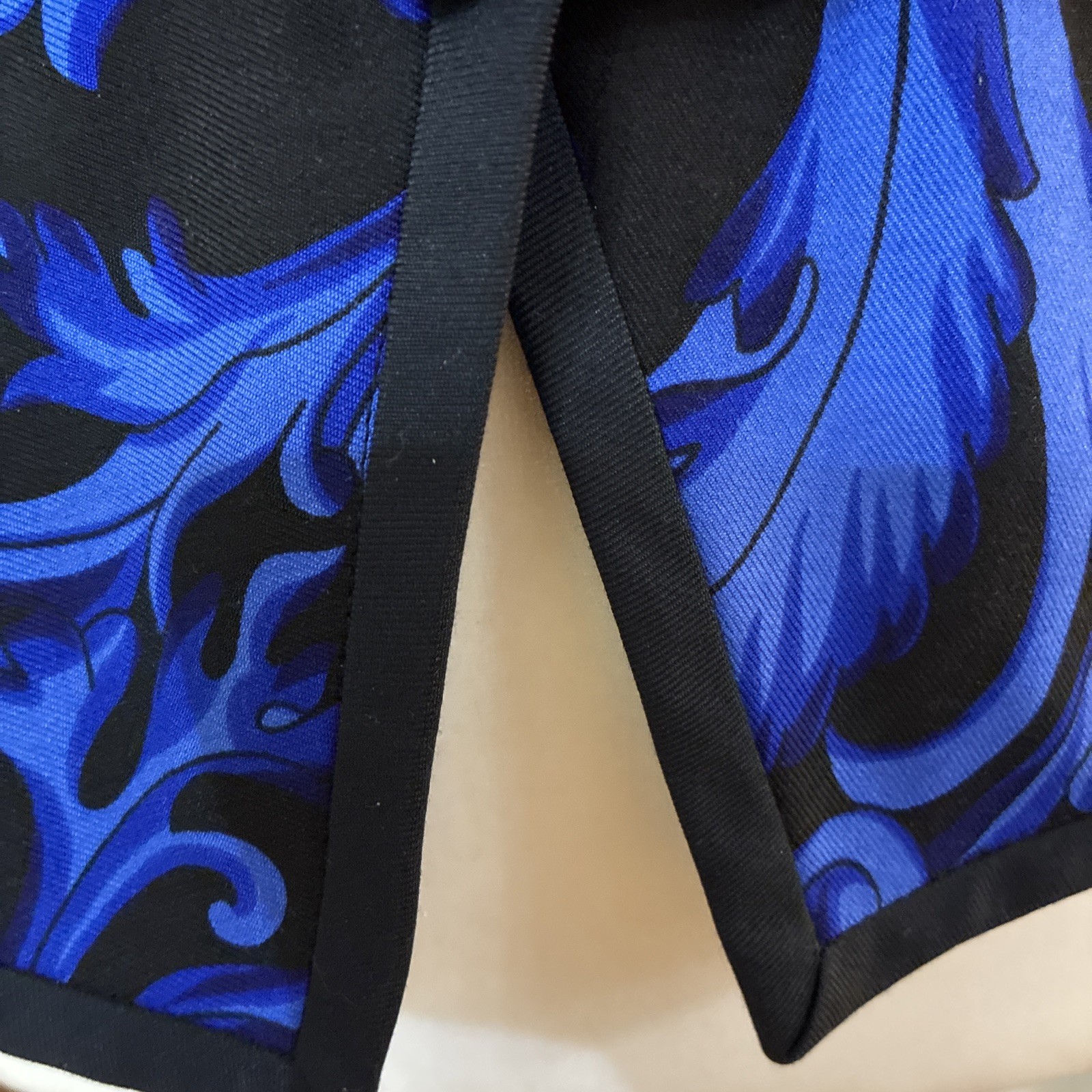 VTG CARLISLE Jacket Silk Wool Blend Women’s Sz 8 Blue Black Lined 80s W/Belt