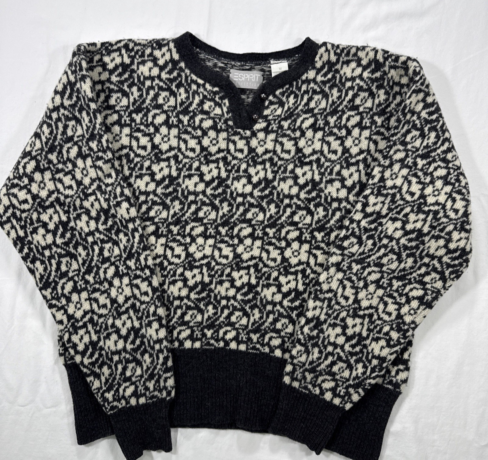 Esprit Vintage 80s Women’s Sweater Size M 100% Lambswool