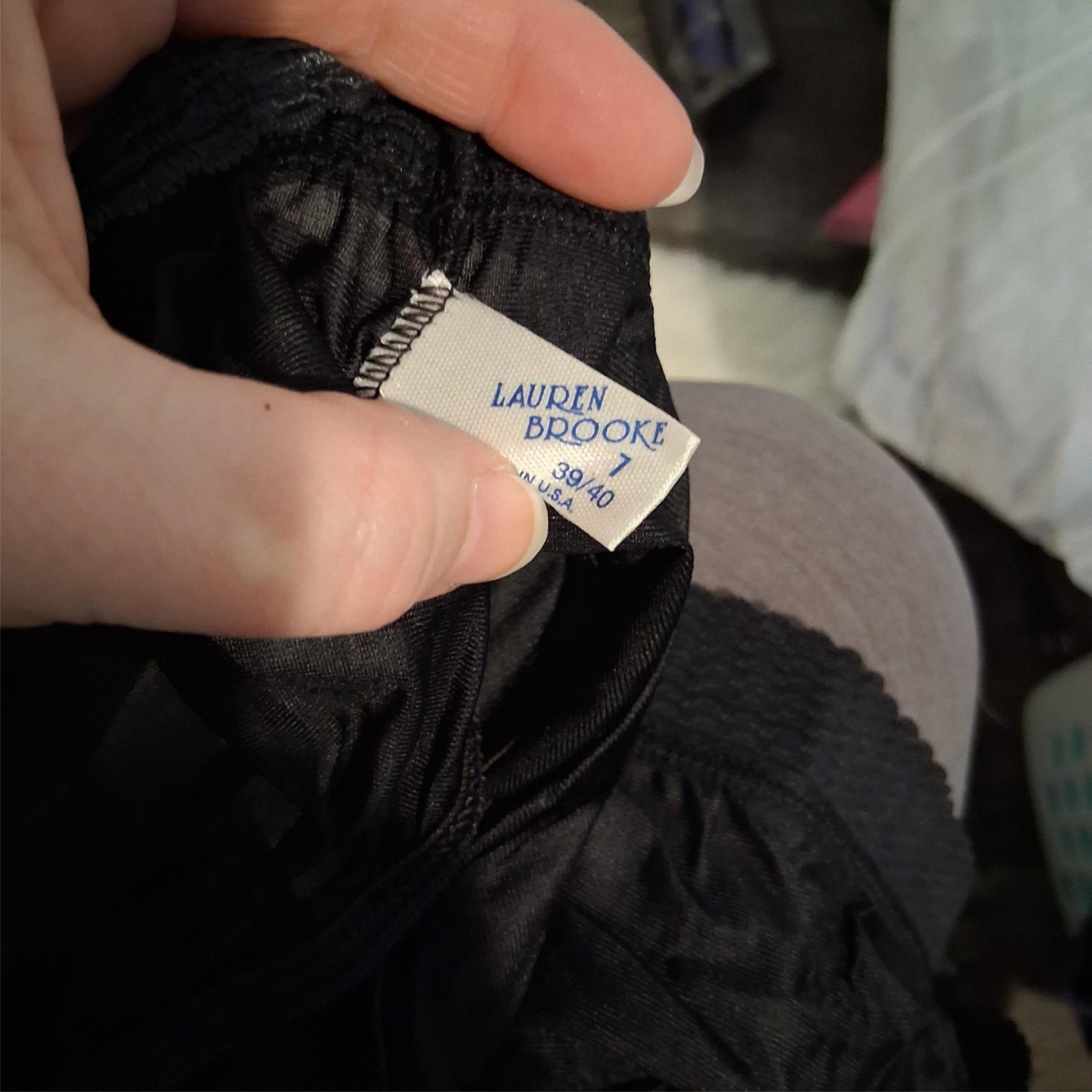 Sears Lauren Brooke nwt vintage panties womens 7 Patina nylon black Hipster USA