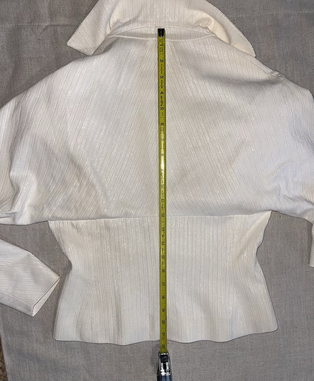 VTG Gianni Versace Couture 90s White Silver 2 Pc Silk Suit IT 40 XS Greek Key