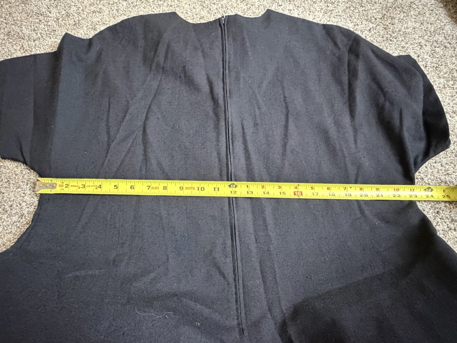 Vintage Lagenlook Midi Dress Basic Modest Secretary Size 16 USA Made