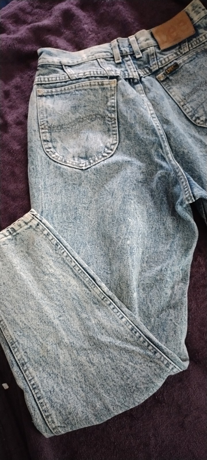 Women&rsquo;s Vintage Lee Acid Washed Retro Jeans Size 13 Medium Made in USA Fashion