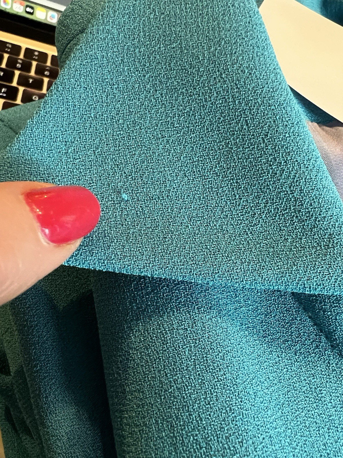 VTG Christian Dior Size 2 1980s 2Pc Turquoise Blue Skirt Suit Set