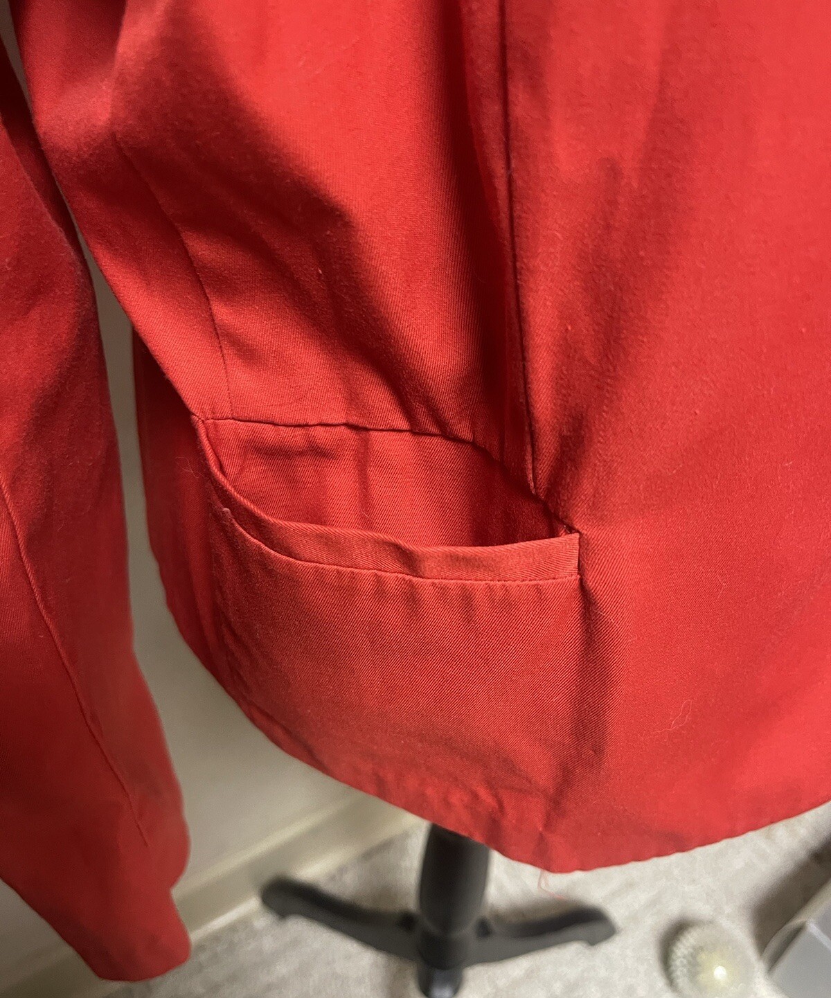 Vintage Women’s Red Ruffled One button Blazer Size 17/18 Polyblend9