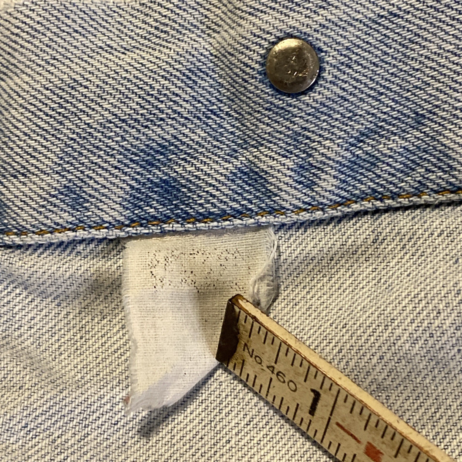VTG Levis Orange Tab Trucker Jean Jacket 90’s Medium 12/14 Destroyed 57507 USA