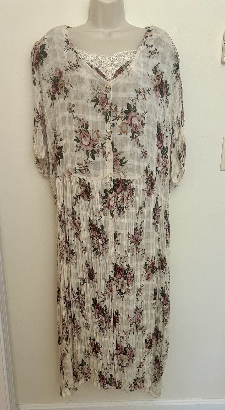Vintage Nostalgia II Lace Maxi Dress 2x Victorian Rose Romance Wedding NWT