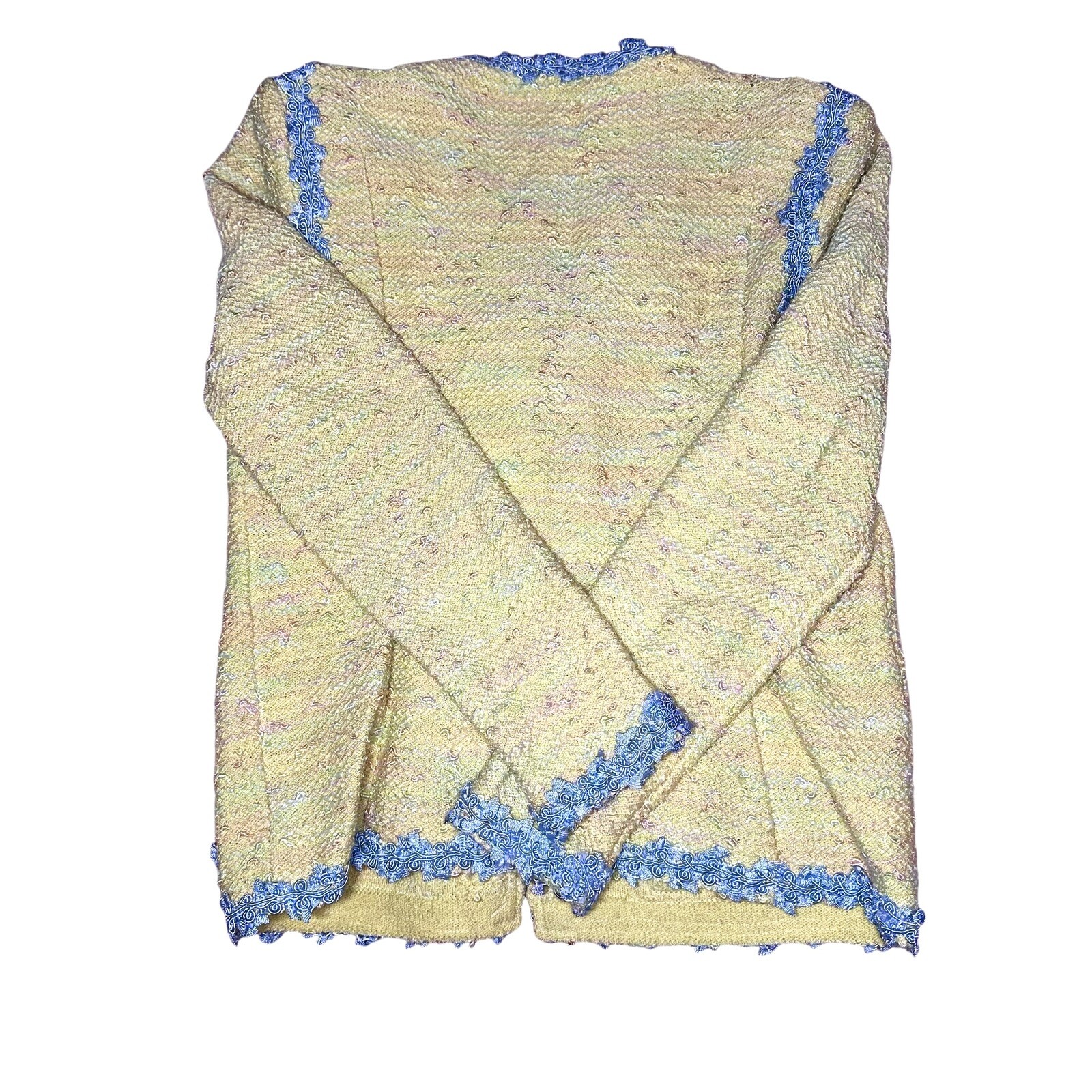 Vintage 1960’s Handmade Blazer Jacket Cardigan Pastel Tweed Jackie O Kennedy S/M