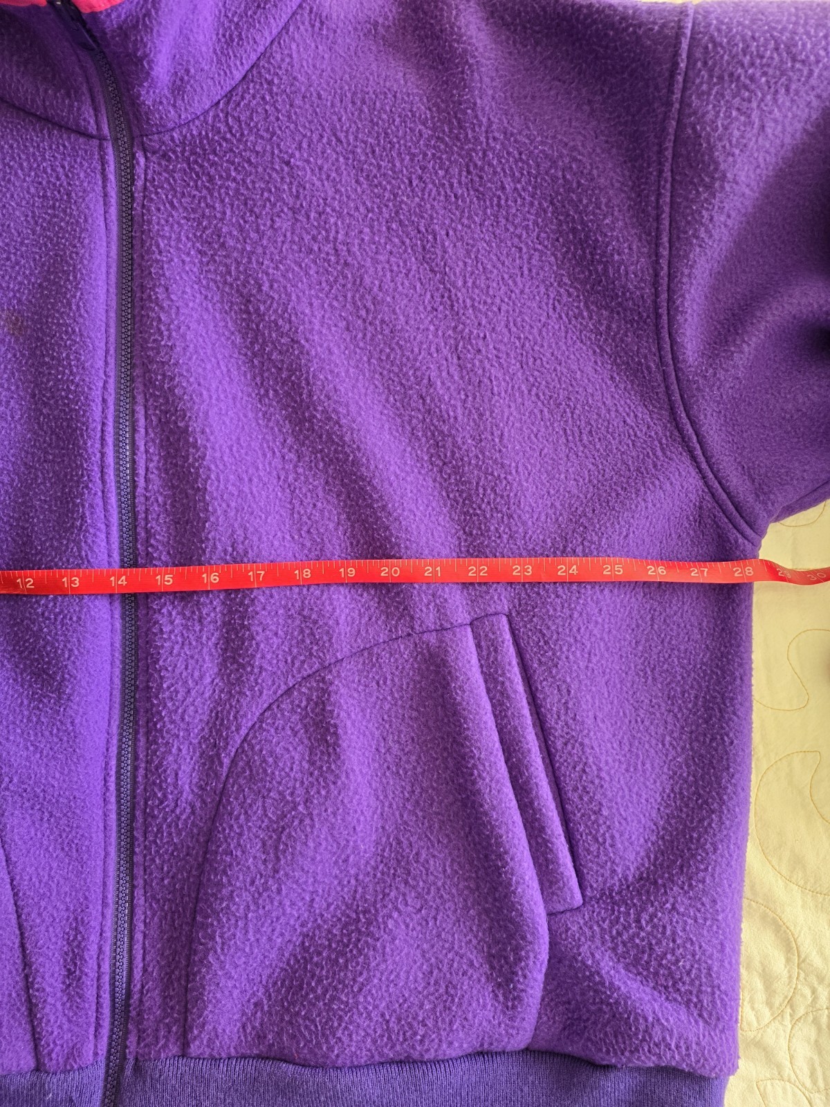 Vintage 1980s 1990s Purple Plus Size Fleece Jacket. 2XL Womens.