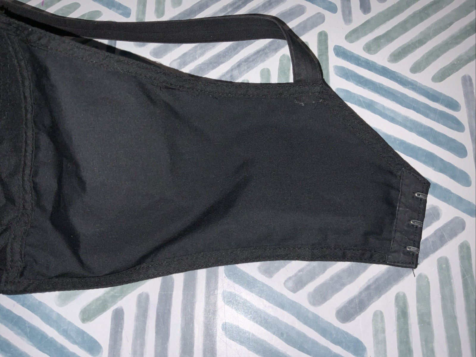 Vintage 40C Black Exquisite Form Longline Bullet Bra Pinup Poly Cotton