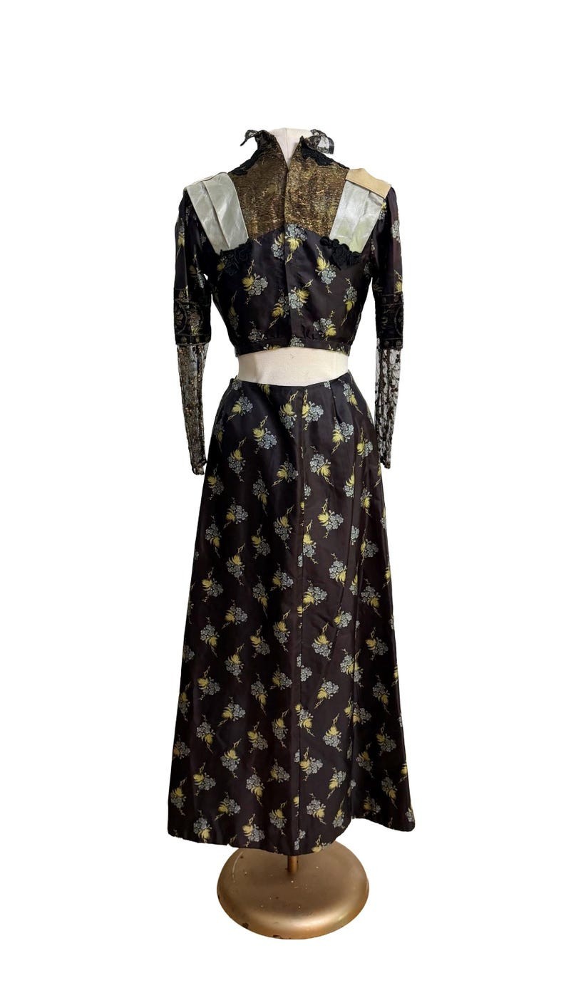 Authentic Edwardian Dress / Antique Dress / 1800s Dress / Size Small