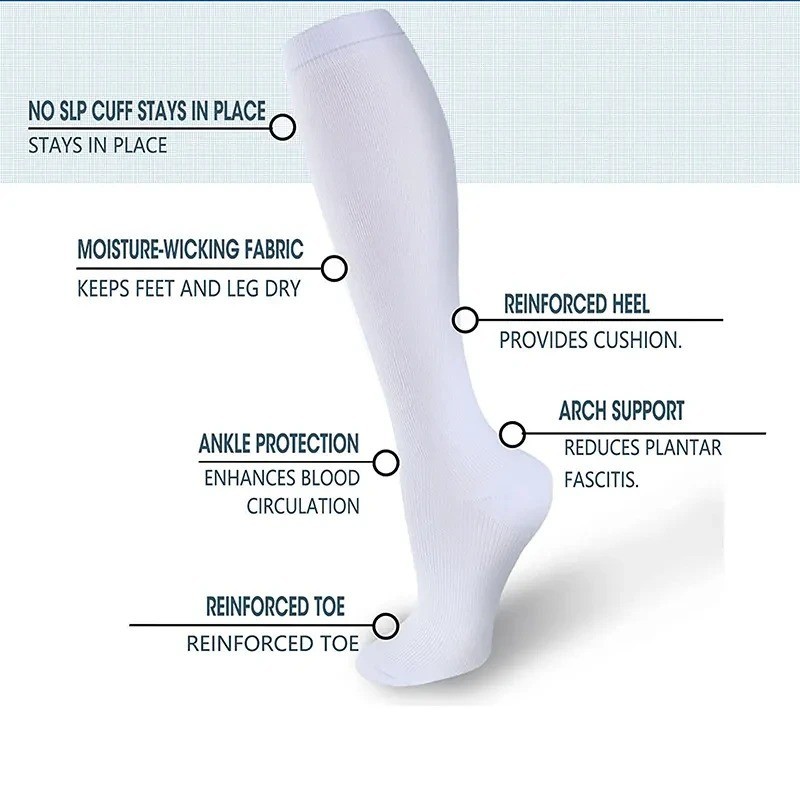Compression Socks For Men Women Promote Blood Circulation Tight Socks For Nurses