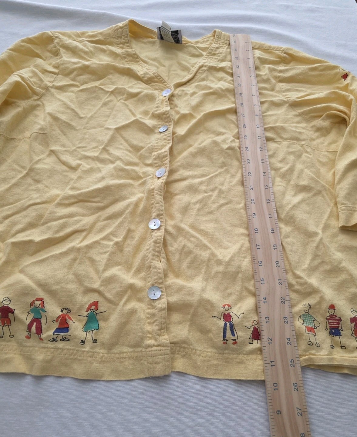 Stonebridge Vtg Linen Rayon Set Top Plus Sz 2X Pants 1X School Kids Teacher 90s