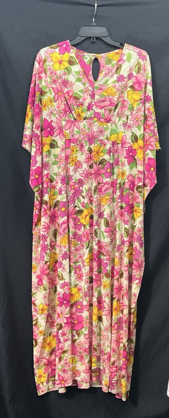 Vintage Mistee 60s 70s Caftan Kaftan Flower Power Roper Maxi Disco Mumu