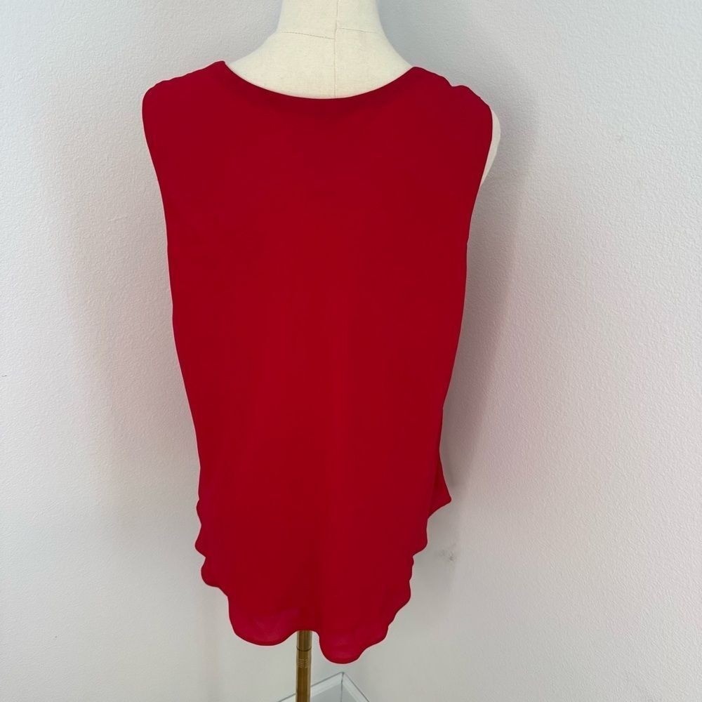 Frank Lyman Design Red V-Neck Sleeveless Flared Camisole – Size 12