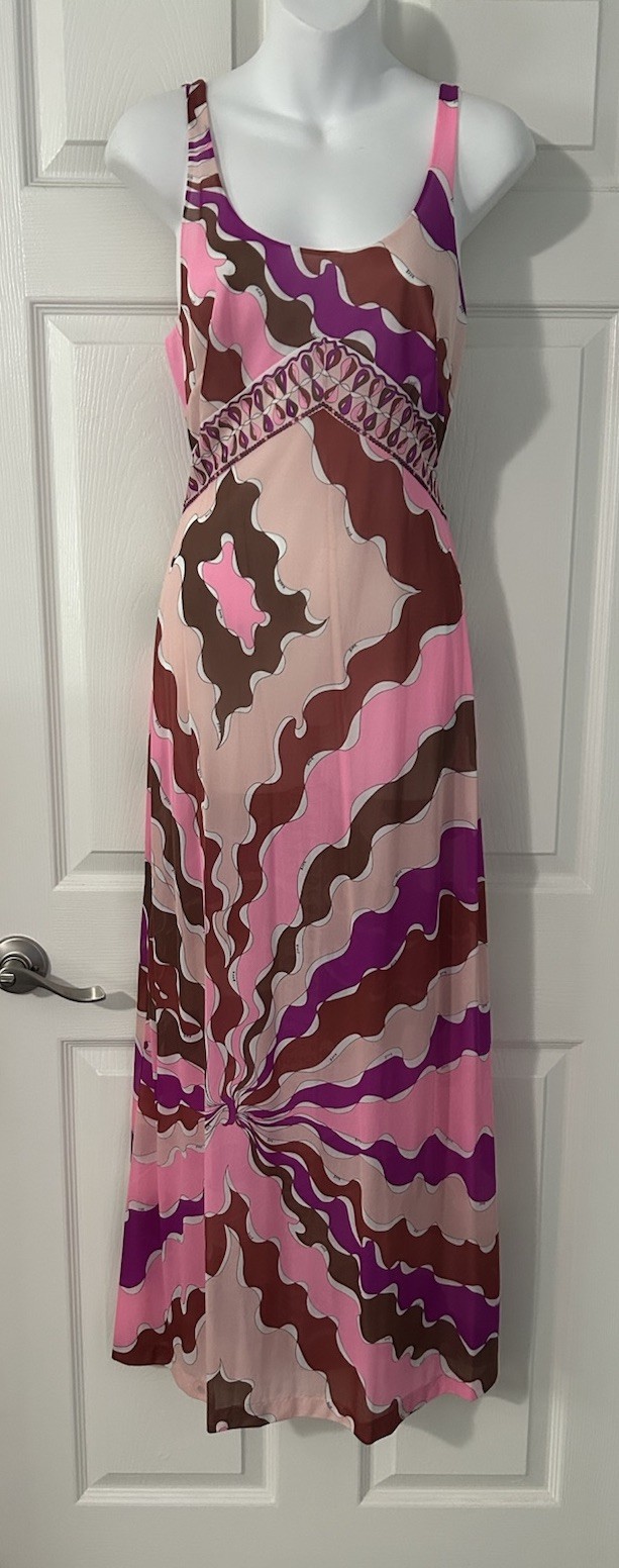 Vintage Emilio Pucci Gown S 10-12 and Robe 8 Two Pieces 1960s (S111)