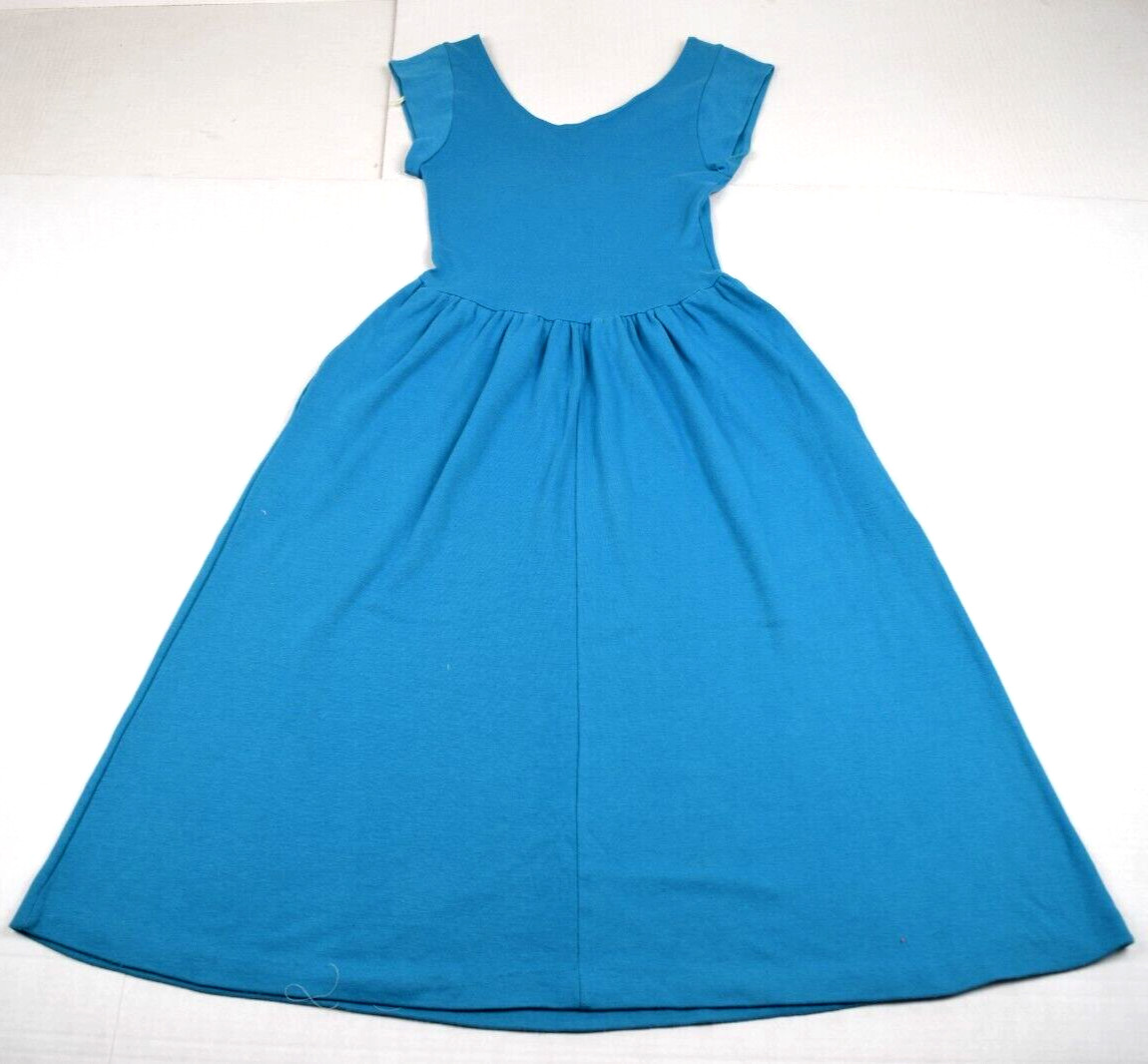 Vintage Dress Timely Trends Size 5/6 80s Blueberry Soft Stretchy Jersey Made USA