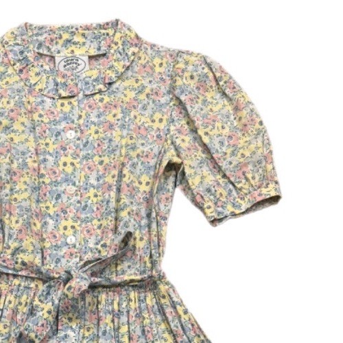 Vintage Laura Ashley Pastel Floral Prairie Dress Tie Waist UK 12/US 10 Modern Sm